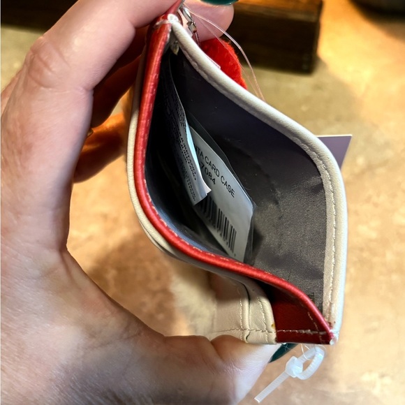 Madden Girl Santa Faux Fur Beard Credit Card Wallet With Pom Pom Key Clip NWT - Picture 5 of 8